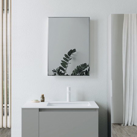 AJAX106286 Ajax Whitgift 700 x 500mm Rectangular Bathroom Mirror Lifestyle