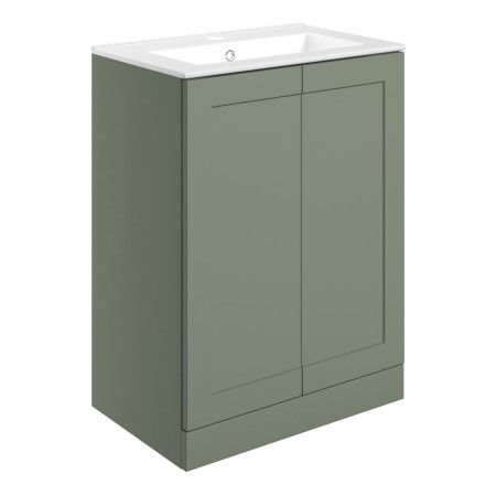 Ajax Willingham Matt Reed Green 615mm Floor Standing Vanity Unit with Basin