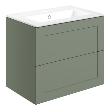 Ajax Willingham Matt Reed Green 615mm Wall Hung Vanity Unit with Basin