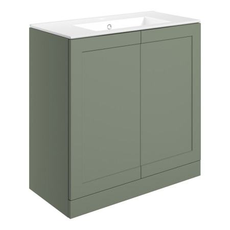 Ajax Willingham Matt Reed Green 815mm Floor Standing Vanity Unit with Basin