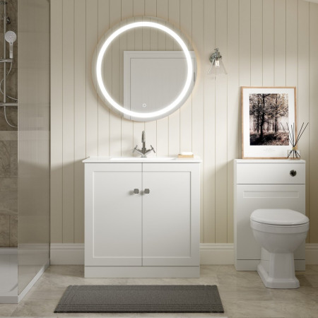 AJAX108523 Ajax Willingham Matt White 500mm WC Unit (3)