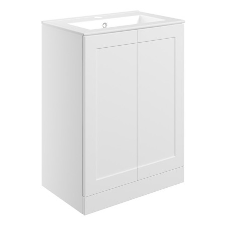 Ajax Willingham Matt White 615mm Floor Standing Vanity Unit with Basin