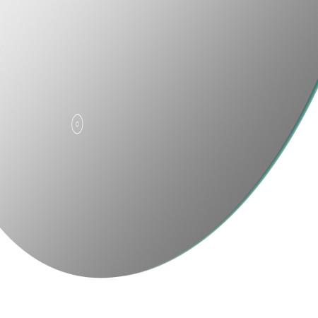 AJAX106278 Ajax Wingate 500mm Rounded Back Lit LED Bathroom Mirror Close Up