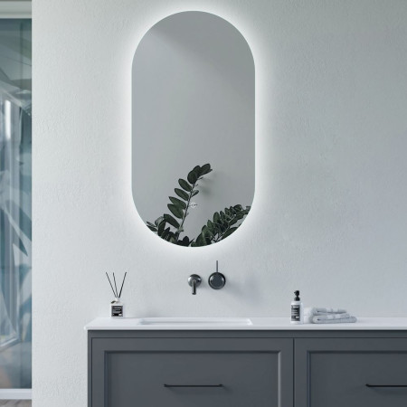 AJAX106276 Ajax Wingate 800 x 400mm Oblong Back Lit LED Bathroom Mirror Lifestyle