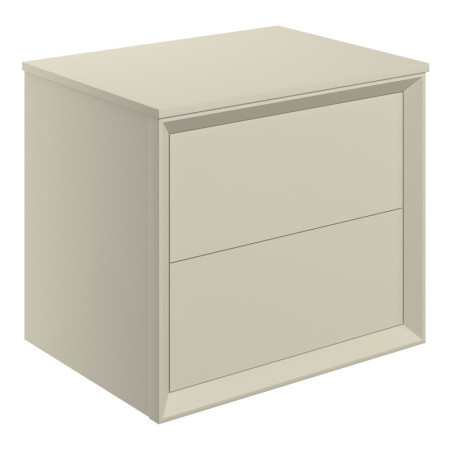 Ajax Yarborough Matt Cotton 600mm Wall Hung Vanity Unit and Worktop