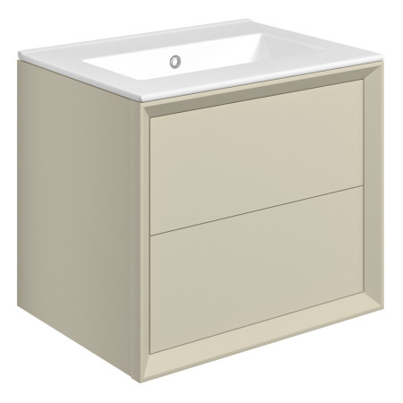 Ajax Yarborough Matt Cotton 615mm Wall Hung Vanity Unit with 0TH Basin