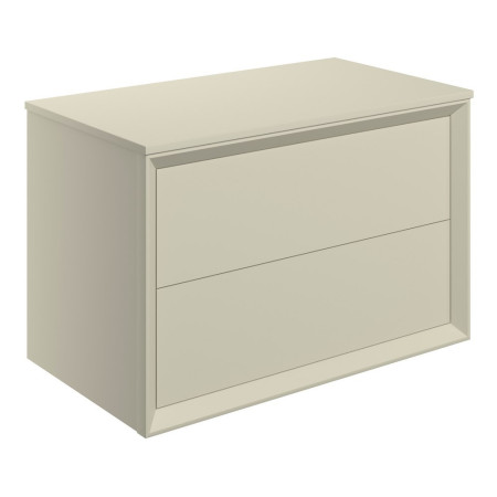 Ajax Yarborough Matt Cotton 800mm Wall Hung Vanity Unit and Worktop