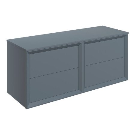 Ajax Yarborough Matt Storm Blue 1200mm Wall Hung Vanity Unit and Worktop