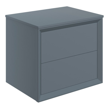 Ajax Yarborough Matt Storm Blue 600mm Wall Hung Vanity Unit and Worktop
