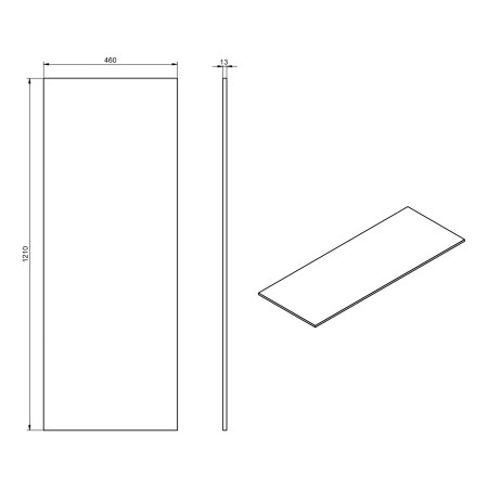 AJAX116149 Ajax Yarborough Matt White 1200mm Wall Hung Vanity Unit and Worktop Dimensions