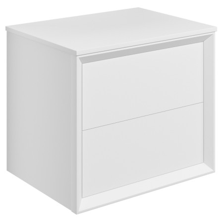 Ajax Yarborough Matt White 600mm Wall Hung Vanity Unit and Worktop