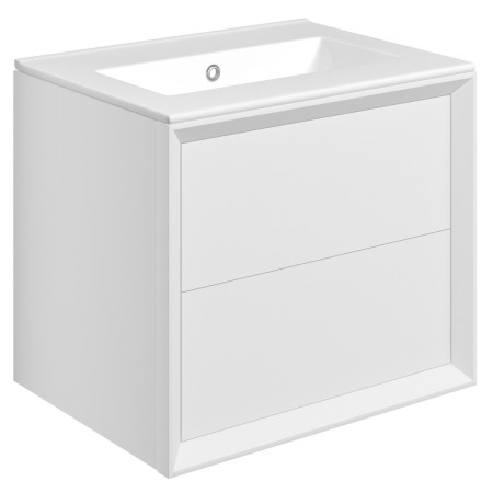Ajax Yarborough Matt White 600mm Wall Hung Vanity Unit with 0TH Basin