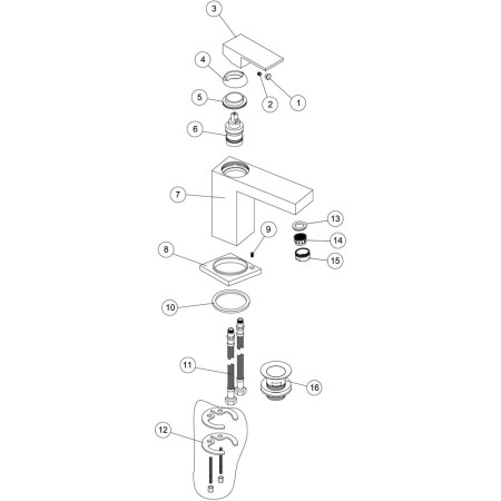 AJAX105735 Ajax Yarmshaw Chrome Basin Mixer with Waste (3)