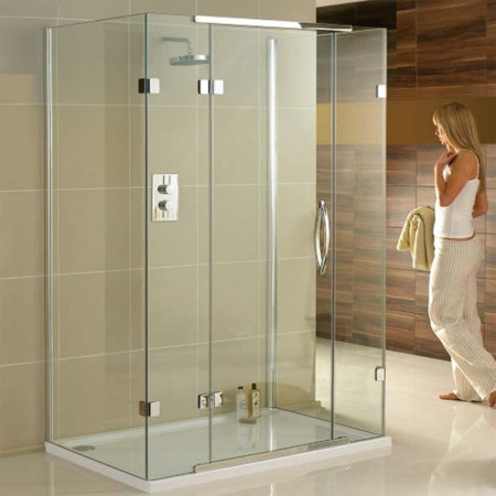 Aquadart 1600 x 800mm 3 Sided Shower Enclosure-1