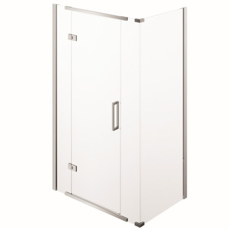 AQ1046/AQ4046BLK/AQ1048/AQ4050BLK Aquadart 1600 x 800mm Black Inline 2 Sided Shower Door