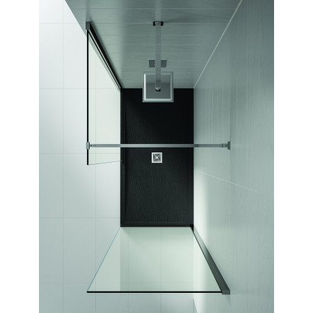 Aquadart Aqualavo 1000 x 900 Rectangular Shower Tray in black