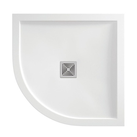 Aquadart Aqualavo 1200 x 900 Offset Quadrant Right Hand Shower Tray in Gloss White