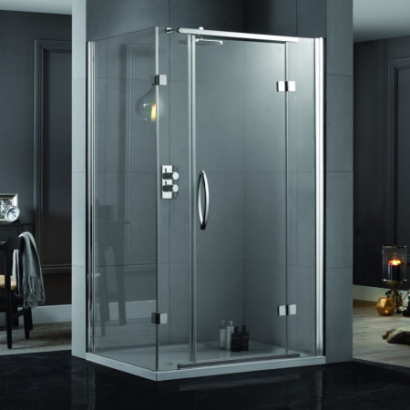 Aquadart Hinge Shower Door & Side Panel 1000 x 800mm