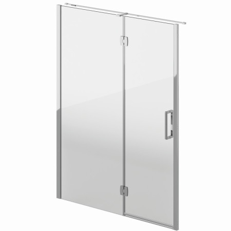 AQ8700/AQ8408/AQ3010S/AQ3011S Aquadart Venturi 10 1100mm Silver Shower Door and Fixed Panel (1)