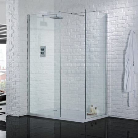Aquadart Wetroom 8 1400mm Safety Glass Shower Panel