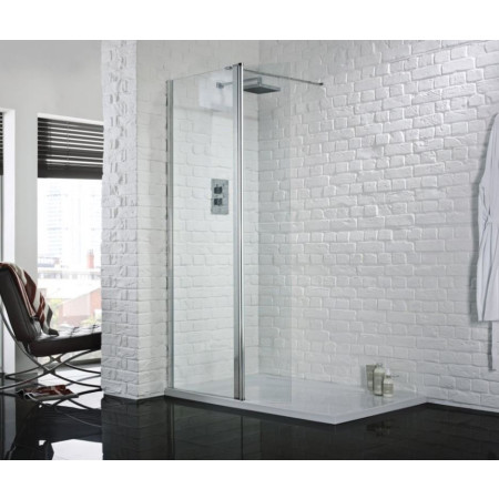 Aquadart Wetroom 8 600mm Safety Glass Shower Panel