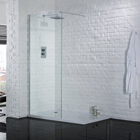 Aquadart Wetroom 8 600mm Safety Glass Shower Panel