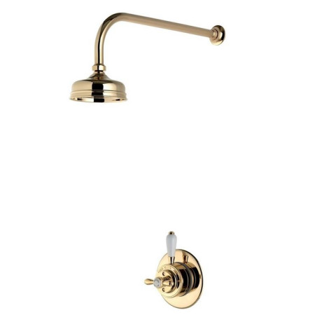 Aqualisa Aquatique Gold Thermo Concealed Shower Valve with Classic Fixed 5 inch head