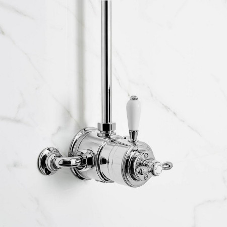500.10.01 Aqualisa Aquatique Thermo Chrome Exposed Shower Valve Lifestyle