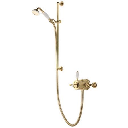 Aqualisa Aquatique Thermo Gold Exposed Shower Valve with Adjustable Shower Kit