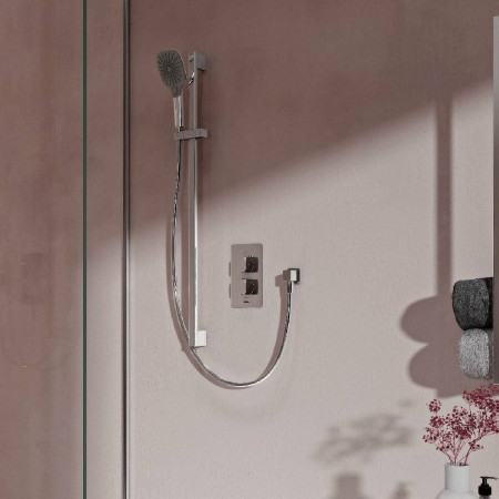 Aqualisa Dream Thermostatic Shower with Adjustable Head - Square Room Setting