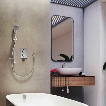 Aqualisa Dream Thermostatic Shower with Adjustable Head and Bath Fill - Round Room Setting
