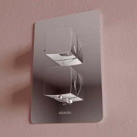 Aqualisa Dream Thermostatic Shower Valve Dual Outlet - Square