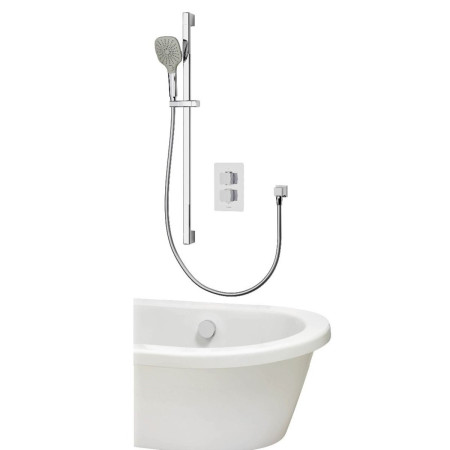 Aqualisa Dream Thermostatic Shower with Adjustable Head and Bath Fill - Square