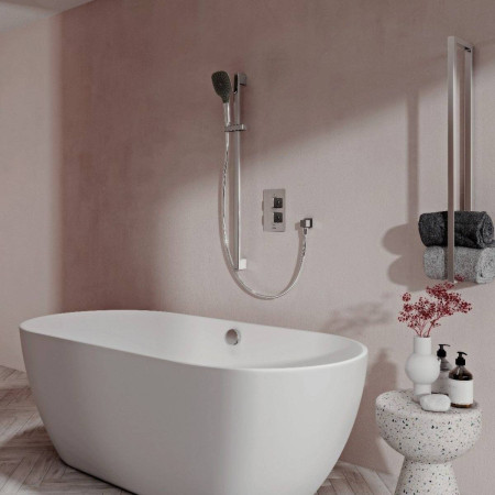Aqualisa Dream Thermostatic Shower with Adjustable Head and Bath Fill - Square Room Setting