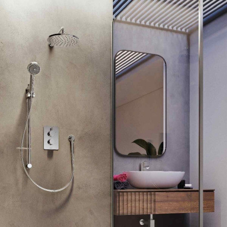 Aqualisa Dream Thermostatic Shower with Adjustable and Wall Fixed Heads - Round Room Setting
