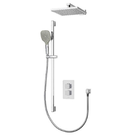 Aqualisa Dream Thermostatic Shower with Adjustable and Wall Fixed Heads - Square