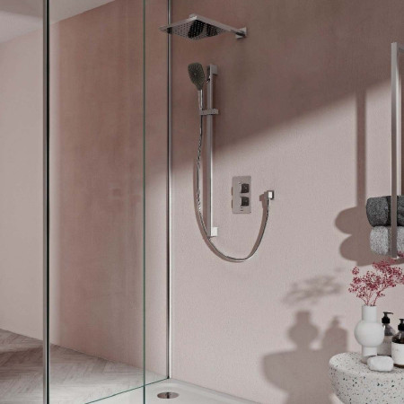 Aqualisa Dream Thermostatic Shower with Adjustable and Wall Fixed Heads - Square Room Setting