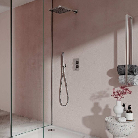 Aqualisa Dream Thermostatic Shower with Hand Shower and Wall Fixed Head - Square Room Setting