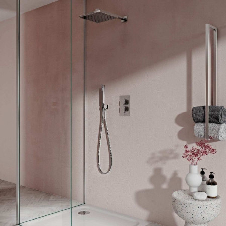Aqualisa Dream Thermostatic Shower with Hand Shower and Wall Fixed Head - Square