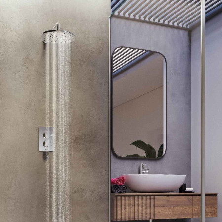 Aqualisa Dream Thermostatic Shower with Wall Fixed Head - Round Room Setting