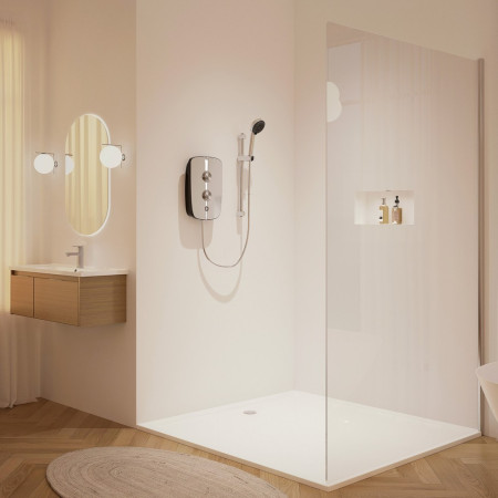 LMEP8501 Aqualisa Lumi+ 8.5kW Mirrored & Chrome Electric Shower (6)