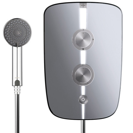 LMEP9501 Aqualisa Lumi+ 9.5kW Mirrored & Chrome Electric Shower (2)