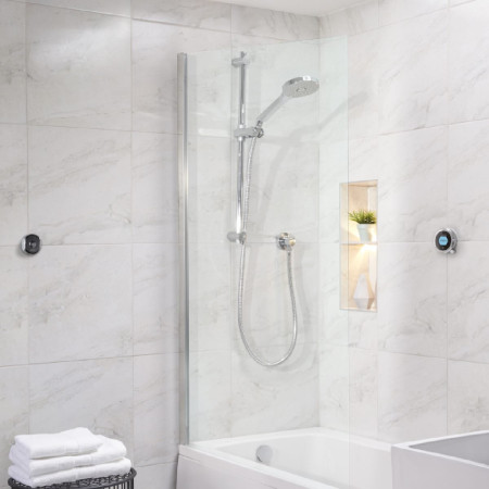 Aqualisa Optic Q Smart Shower Concealed with Adj Head and Bath Fill - HP/Combi Room Setting