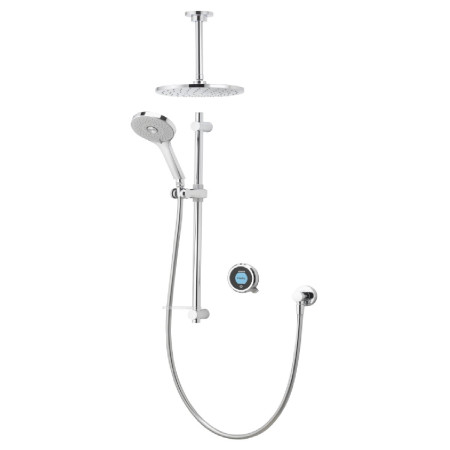 Aqualisa Optic Q Smart Shower Concealed with Adj and Ceiling Fixed Head - HP/Combi