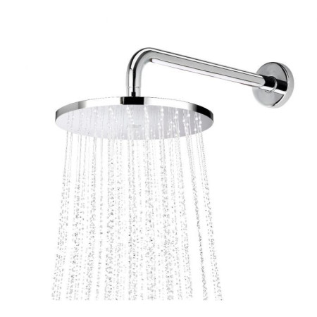 Aqualisa Optic Q Smart Shower Concealed with Adj and Wall Fixed Head - Gravity Pumped Drencher Arm Wet
