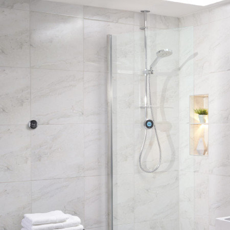 Aqualisa Optic Q Smart Shower Exposed with Adj Head - HP/Combi Room Setting