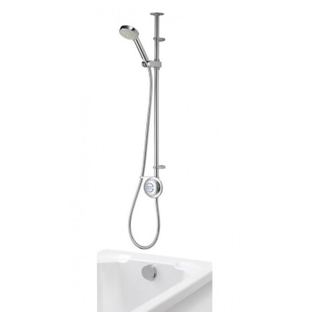 Aqualisa Quartz Digital Divert exposed shower with adjustable head and bath fill HP Combi