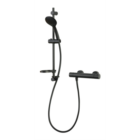 Aqualisa Safe Touch Round Bar Valve in Matt Black
