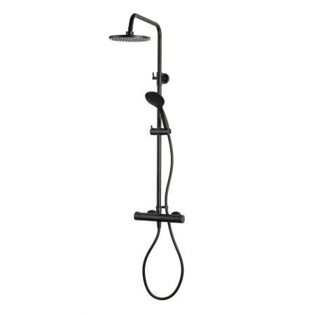 Aqualisa Safe Touch Round Shower Column in Matt Black Cutout