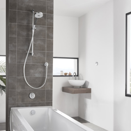 Aqualisa Unity Q Smart Shower Concealed with Adj Head and Bath Fill - Gravity Pumped Room Setting